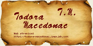 Todora Macedonac vizit kartica